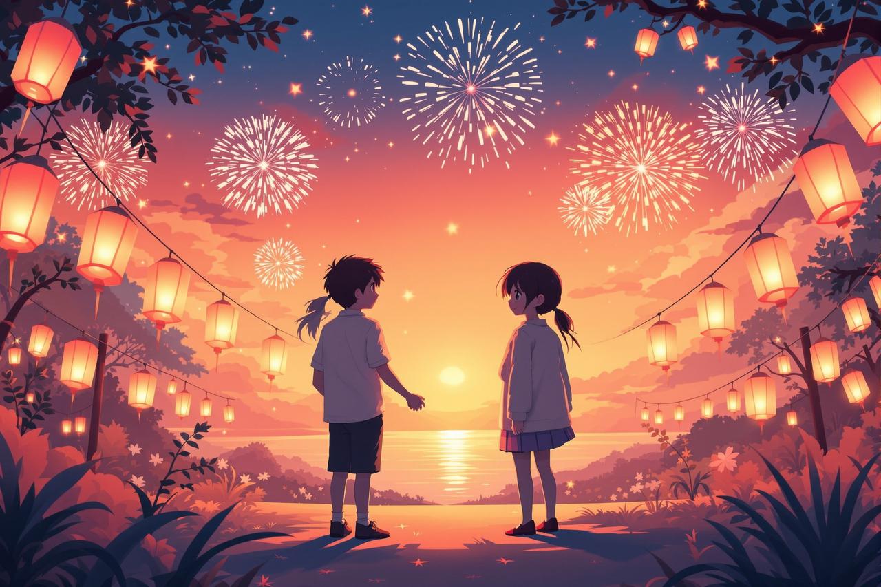 黄豆短剧 - 《邻家青梅》第5集：夏日祭的约定